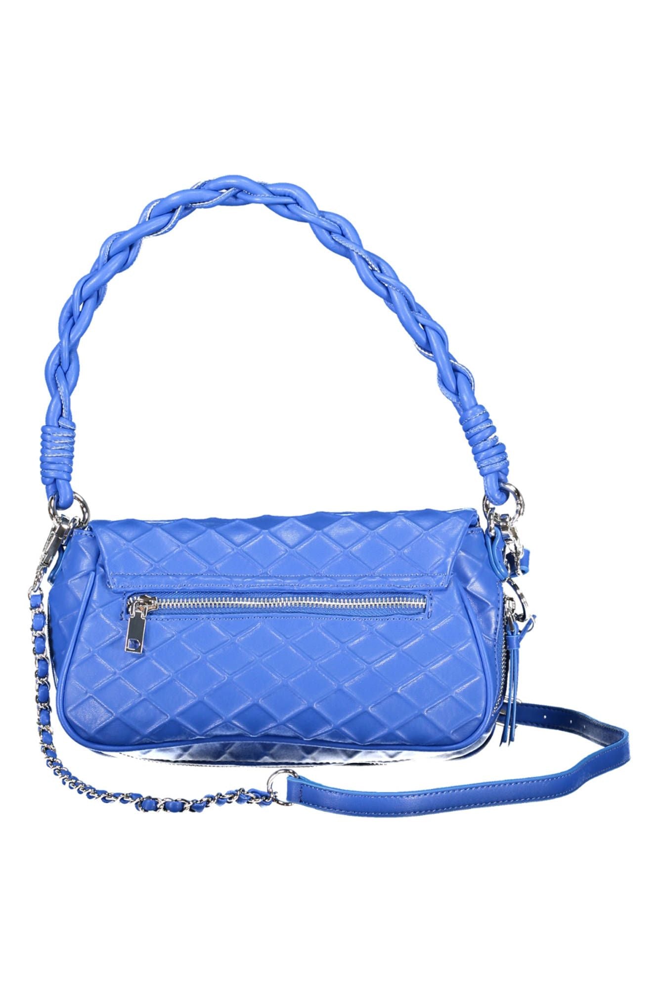 Blue Polyethylene Women Handbag