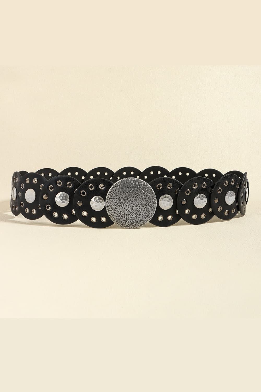 Buy Round Shape PU Leather Belt by Faz
