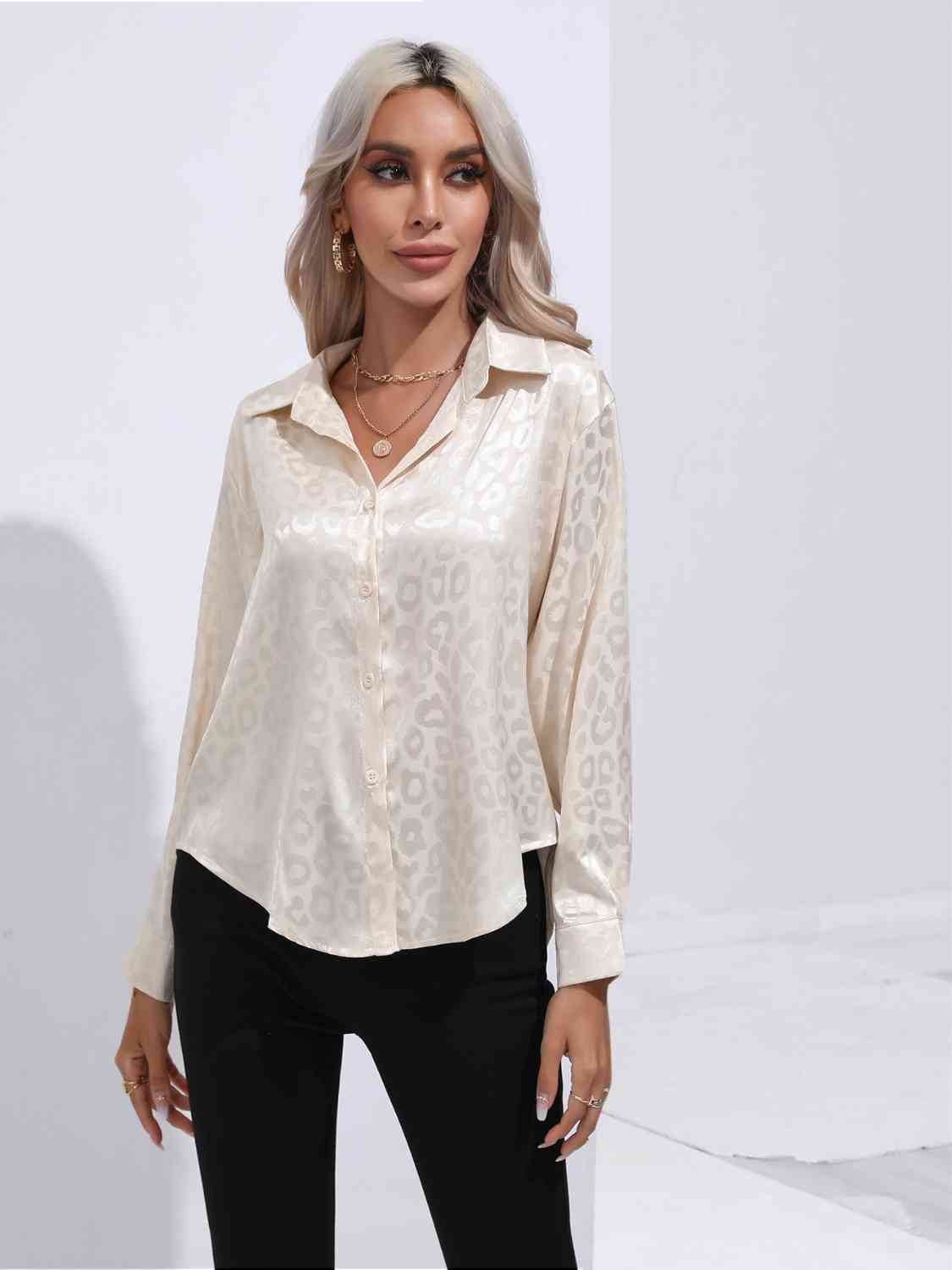 Buy Printed Collared Neck Buttoned Shirt by B&S