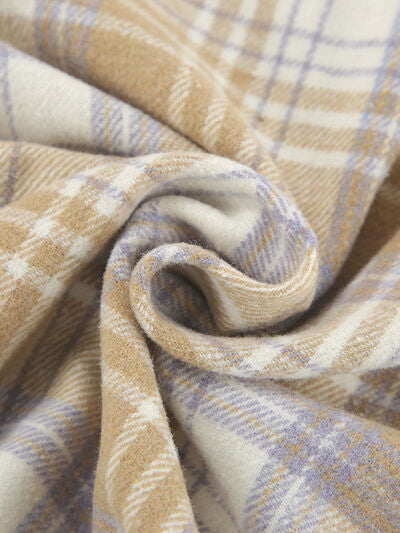 Buy Plaid Collared Neck Dropped Shoulder Shirt by S.Z.Y.X