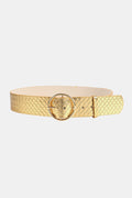 Buy PU Leather Circle Shape Buckle Belt by Faz