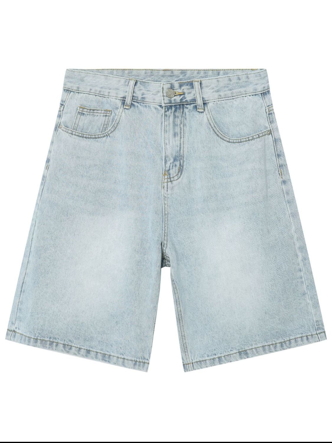 Buy Men's Washed Denim Shorts with Pockets by Faz