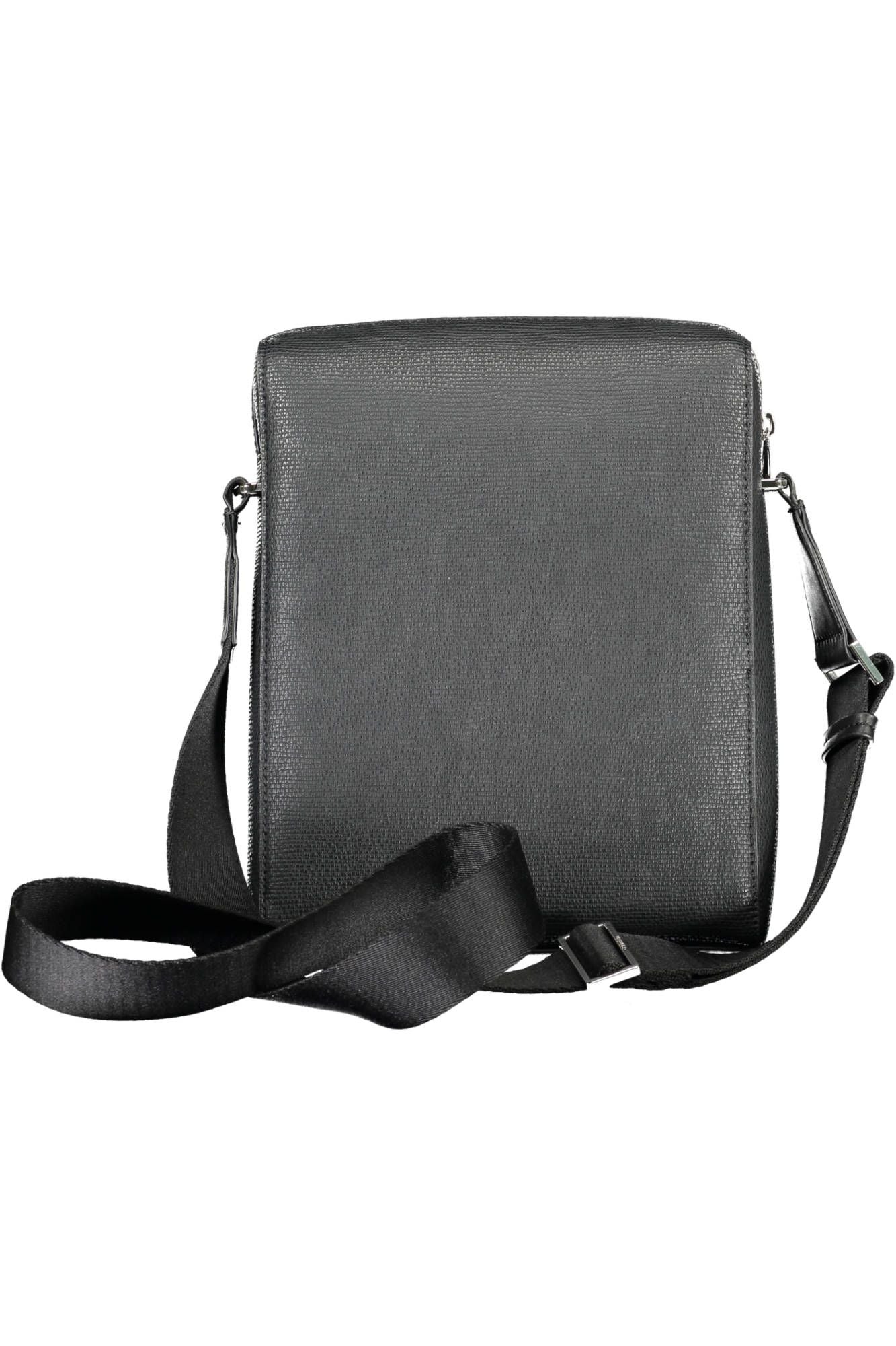 Black Polyester Mens Shoulder Bag