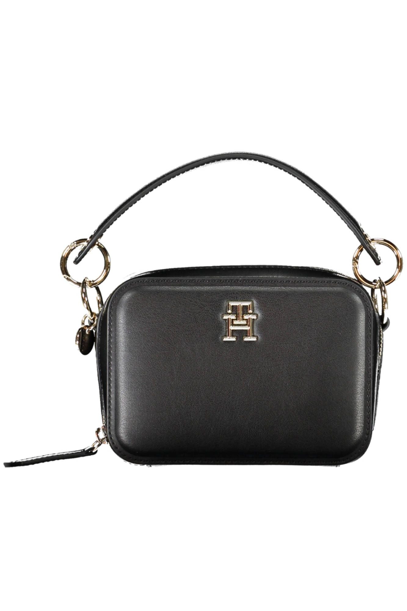 Black Polyethylene Women Handbag