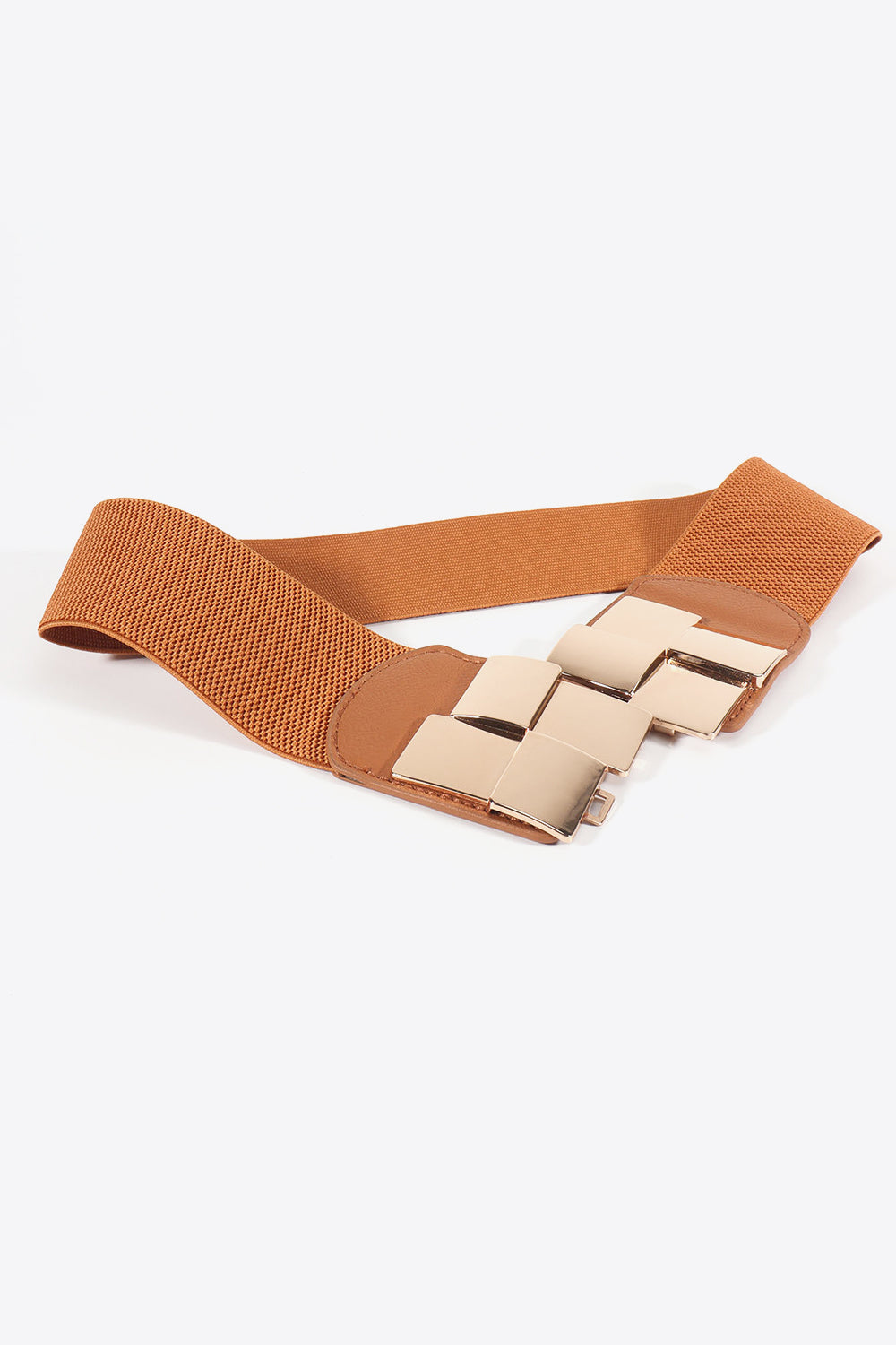 Buy Geometric Buckle Elastic Wide Belt by Faz