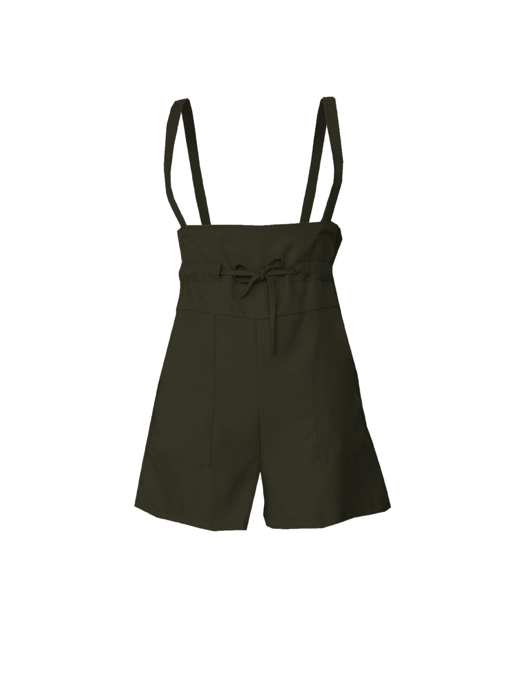 Buy Drawstring Wide Strap Overalls with Pockets by Faz