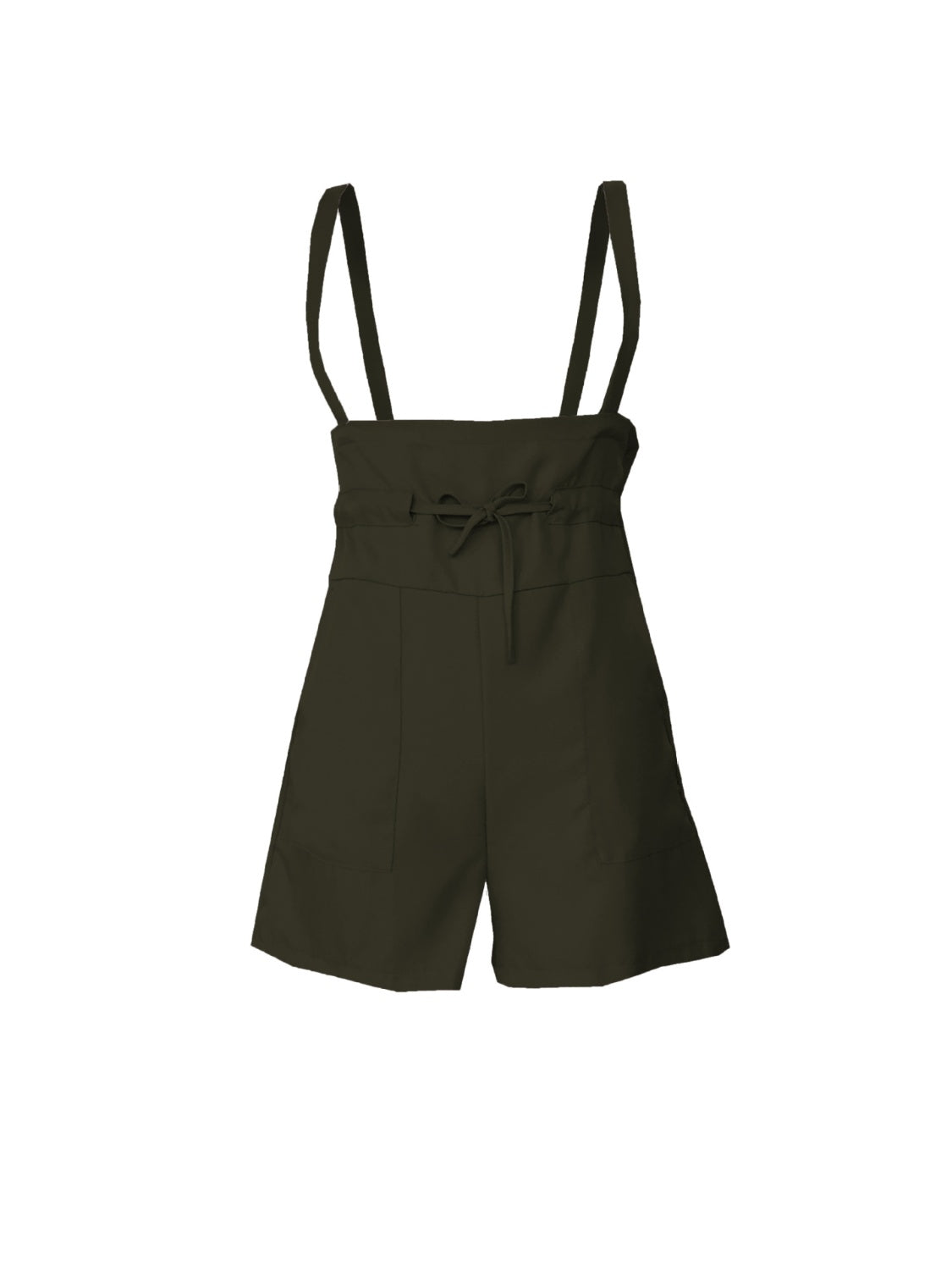 Buy Drawstring Wide Strap Overalls with Pockets by Faz