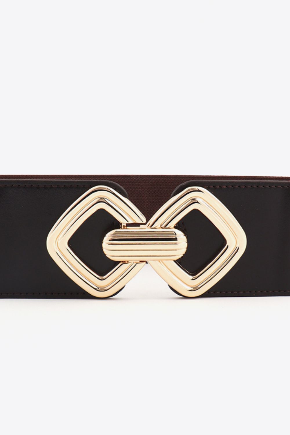 Buy Geometric Buckle Elastic Wide Belt by Faz