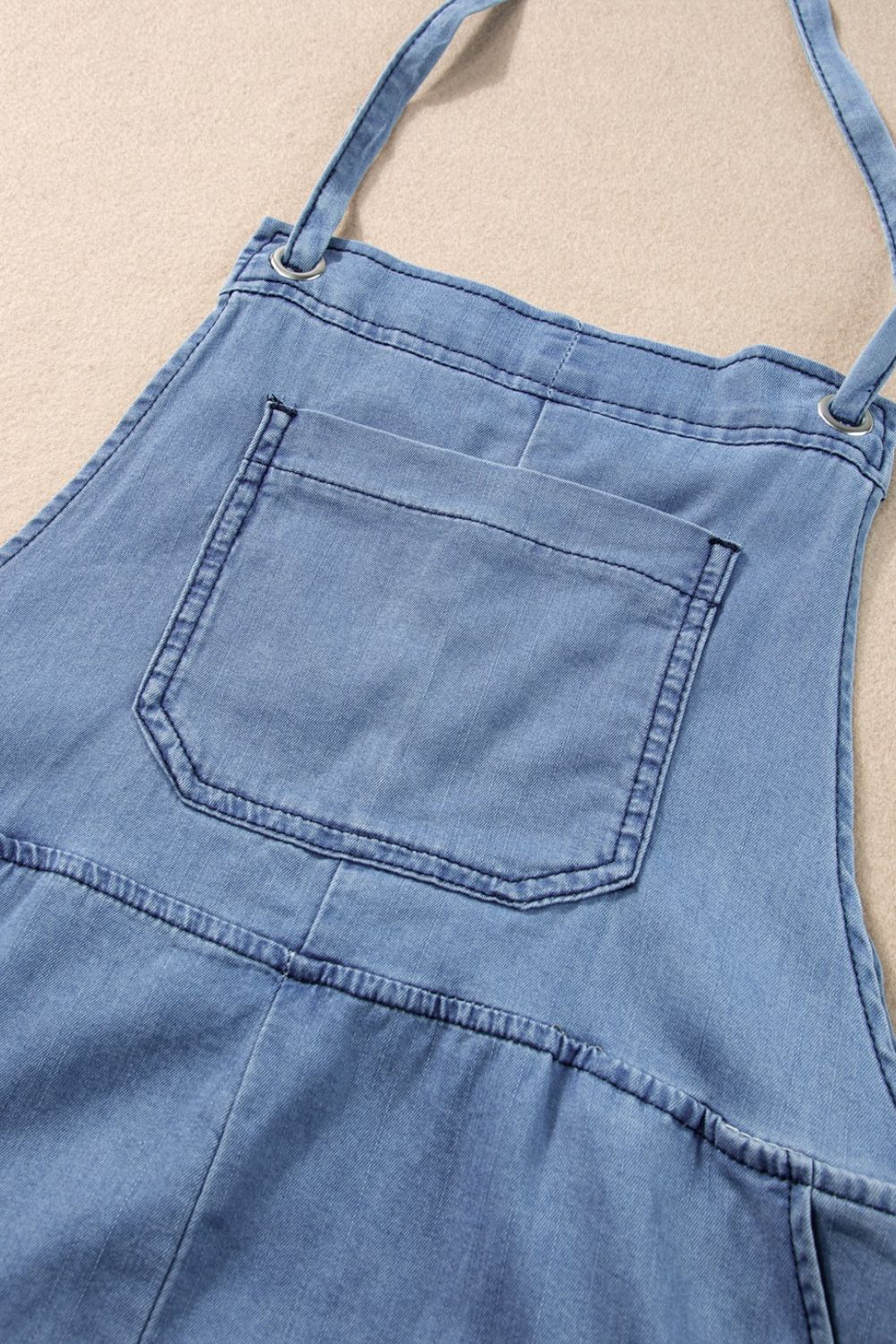 Buy Square Neck Denim Overalls with Pockets by Faz