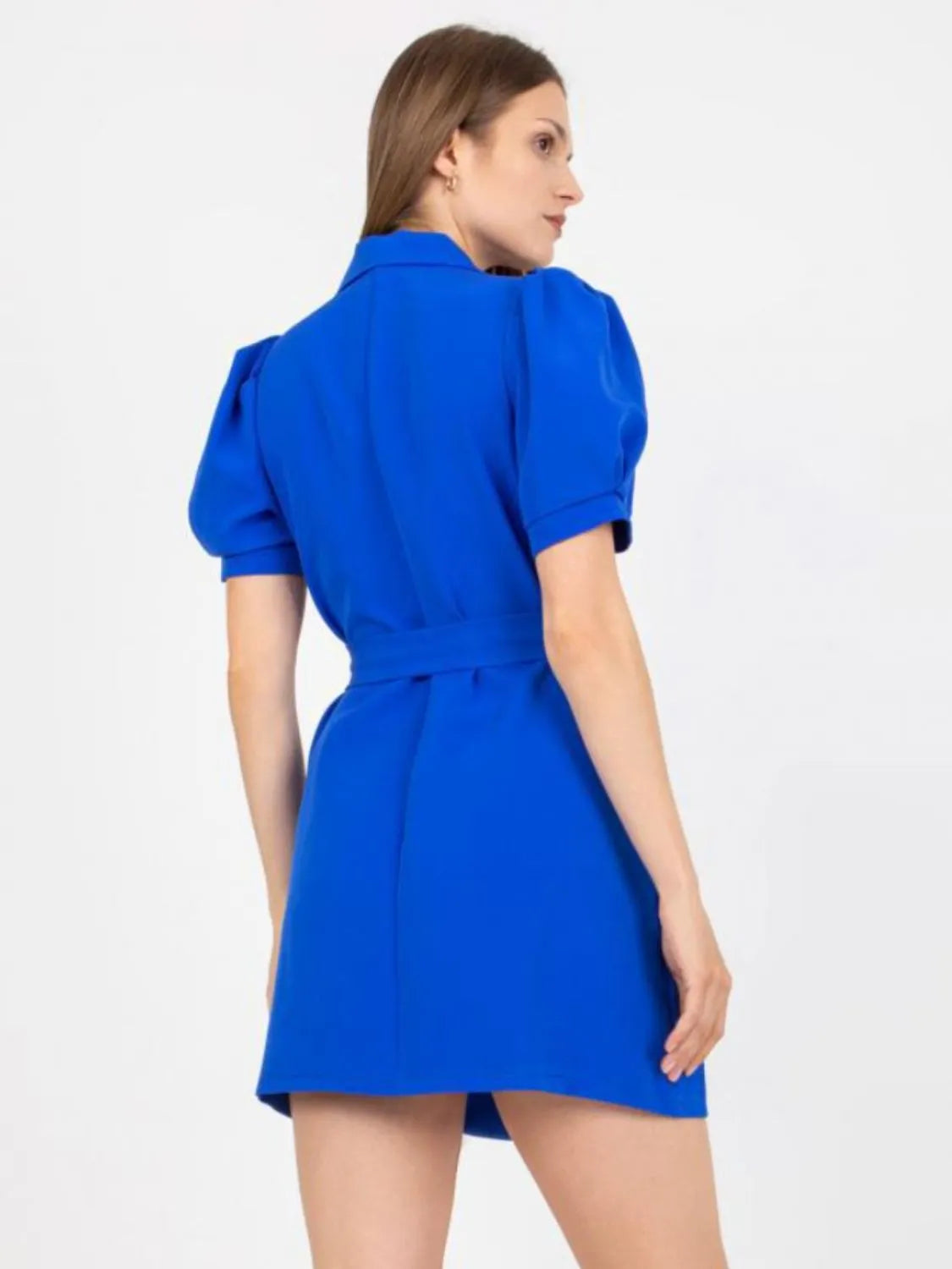 Buy Tie Waist Short Sleeve Blazer Dress by Faz