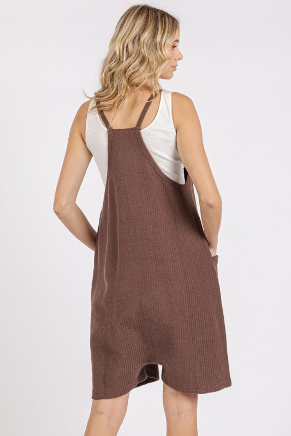 Buy Scoop Neck Spaghetti Strap Overalls with Pockets by Faz
