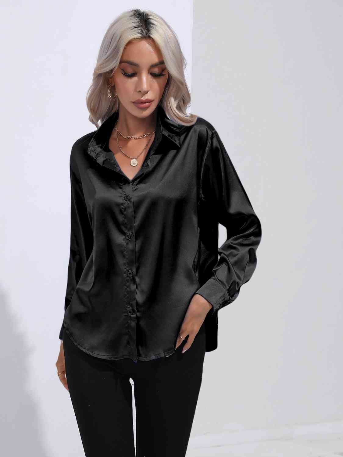 Buy Collared Neck Buttoned Long Sleeve Shirt by B&S