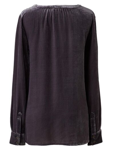 Buy Notched Button Down Long Sleeve Shirt by Faz