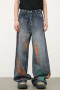 Buy Men's Splash Print Wide Leg Jeans by Faz