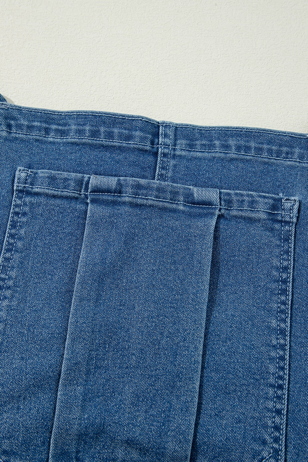 Buy Adjustable Tie Straps Wide Leg Denim Overalls by Faz