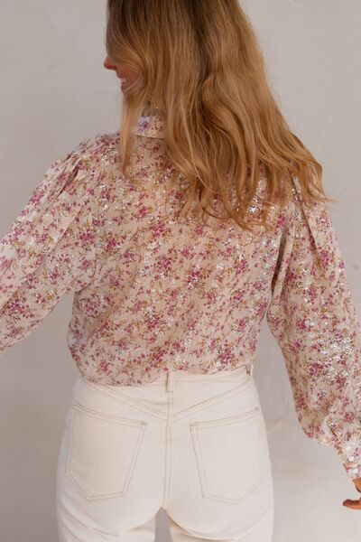 Buy Printed Collared Neck Long Sleeve Shirt by SYNZ