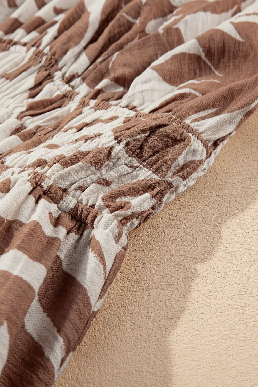 Buy Floral Shirred High Waist Spaghetti Straps Dress by Faz