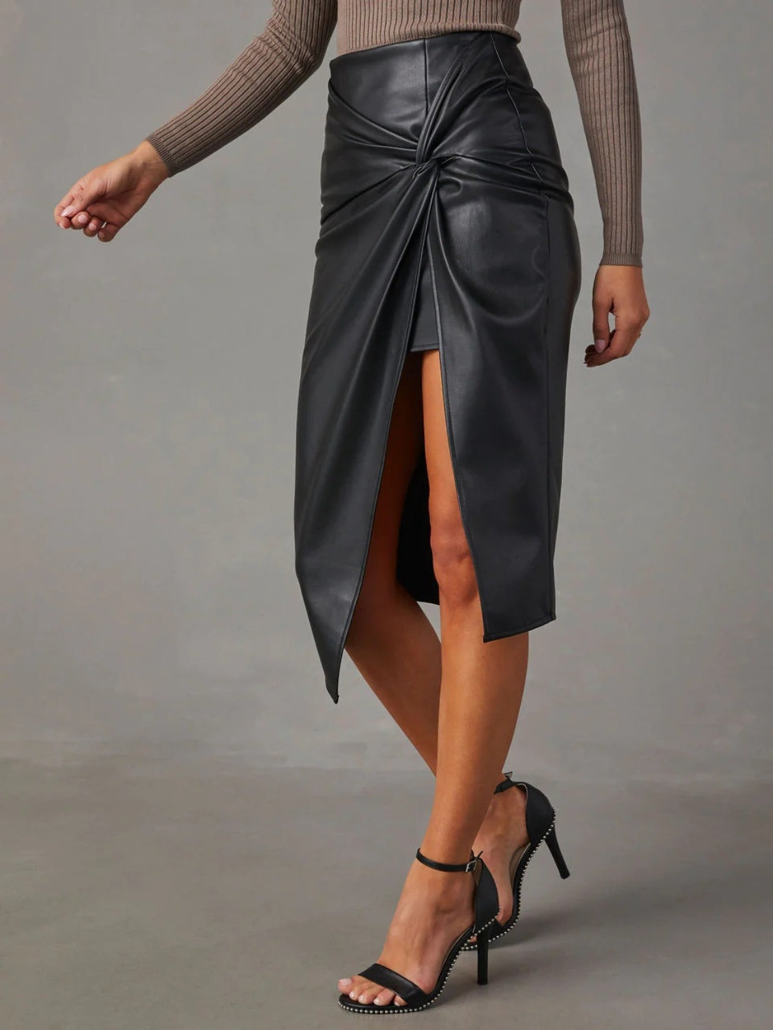 Buy Twist Detail High Waist Skirt by Faz