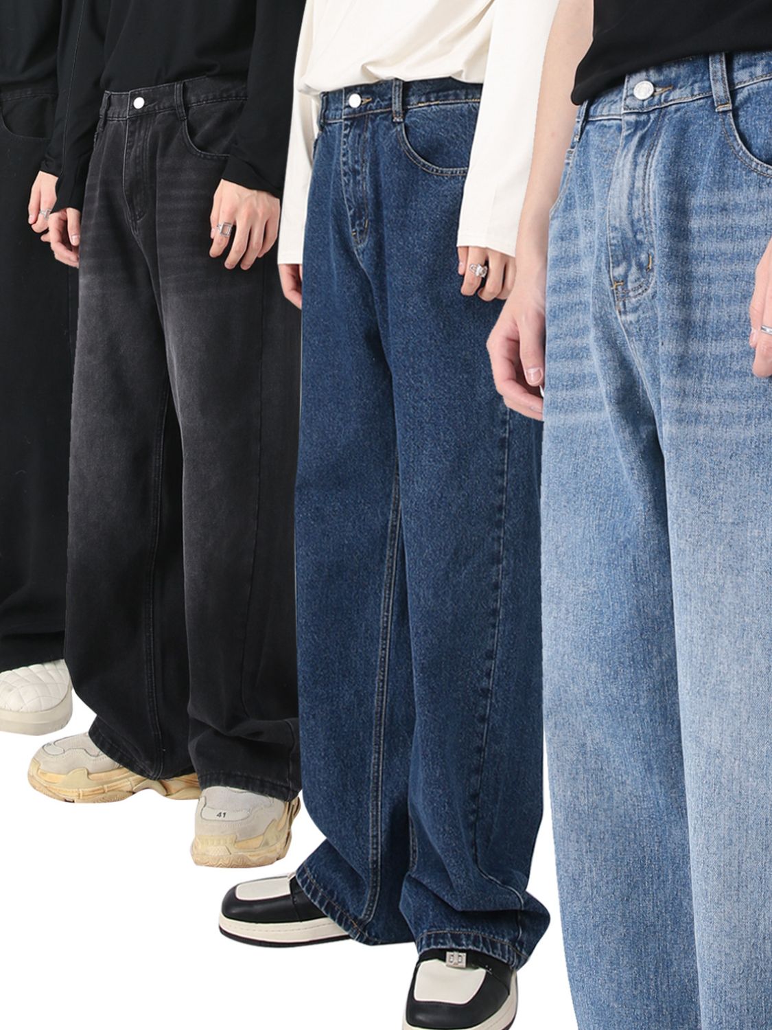 Buy Baggy Jeans with Pockets by Faz
