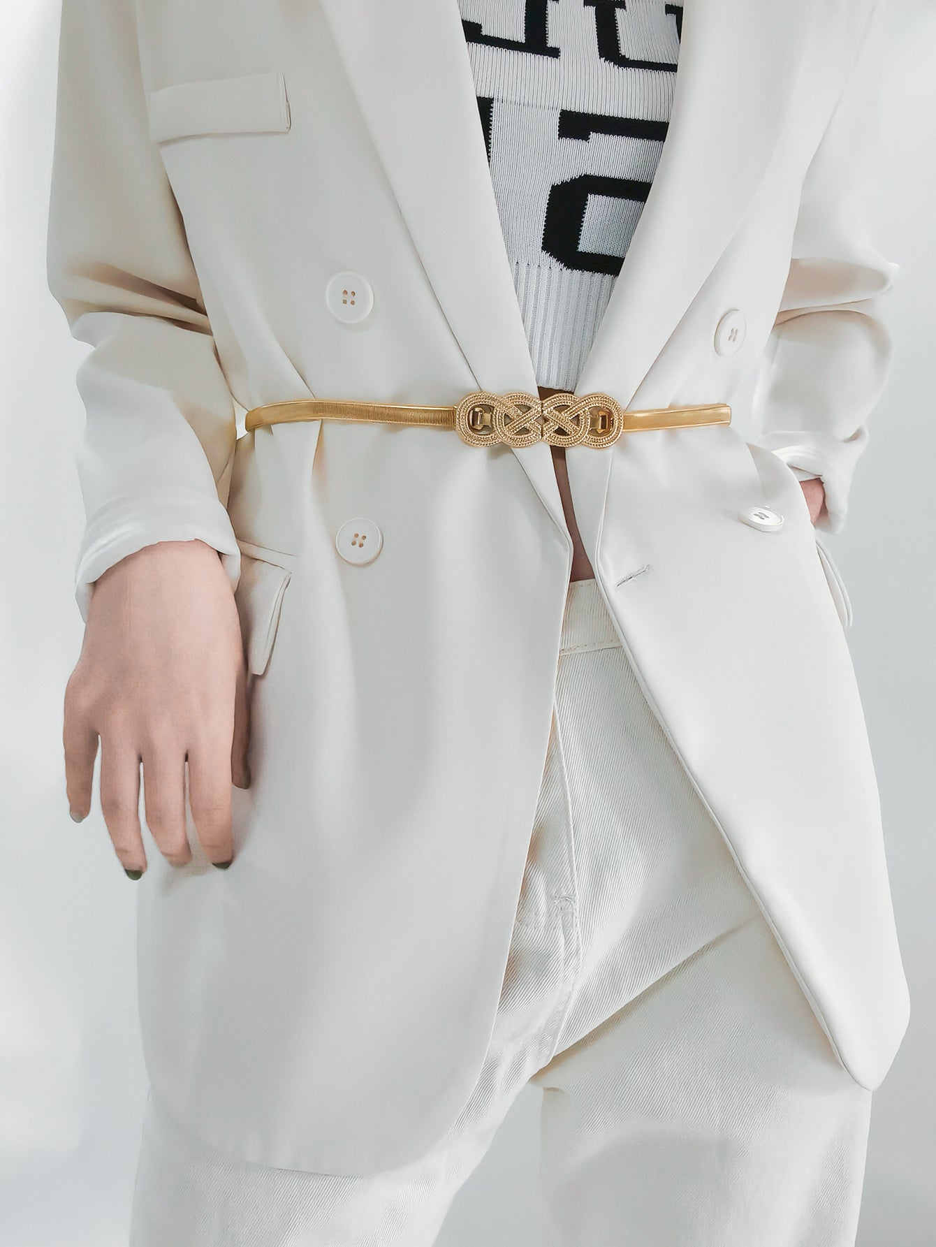 Buy Knot Buckle Metal Belt by Faz