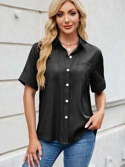 Buy Collared Neck Short Sleeve Shirt by Moni Wear