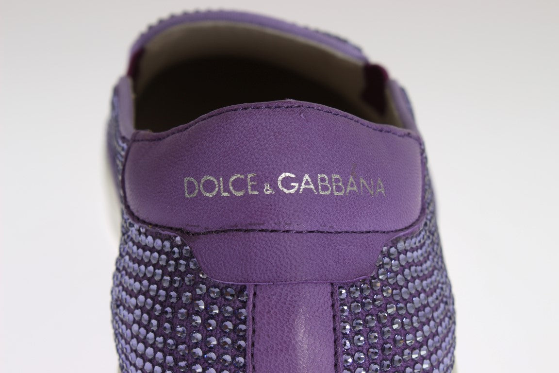 Buy Elegant Purple Strass Fashion Sneakers by Dolce & Gabbana