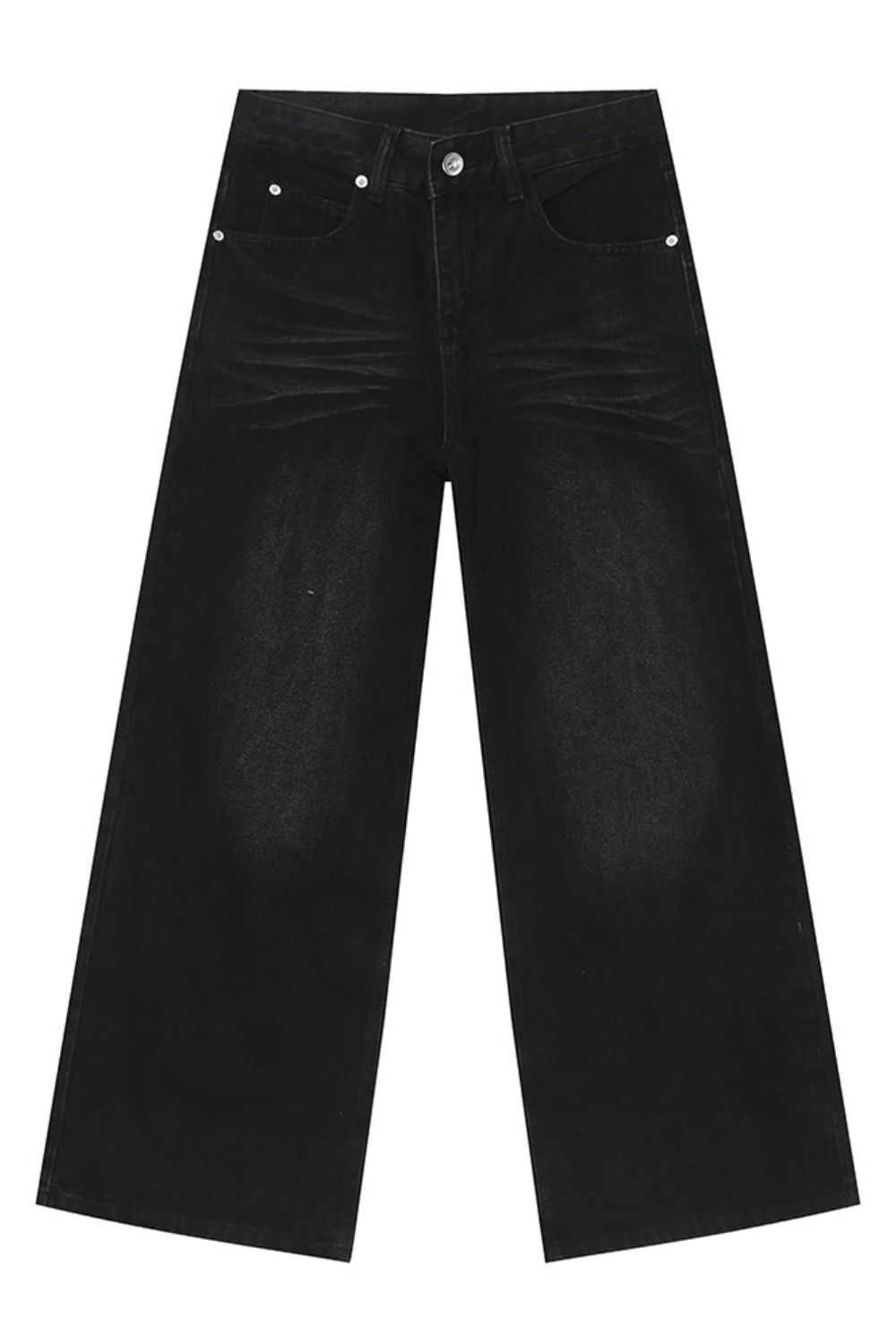 Buy Washed Cat Whisker Straight Leg Jeans by Faz