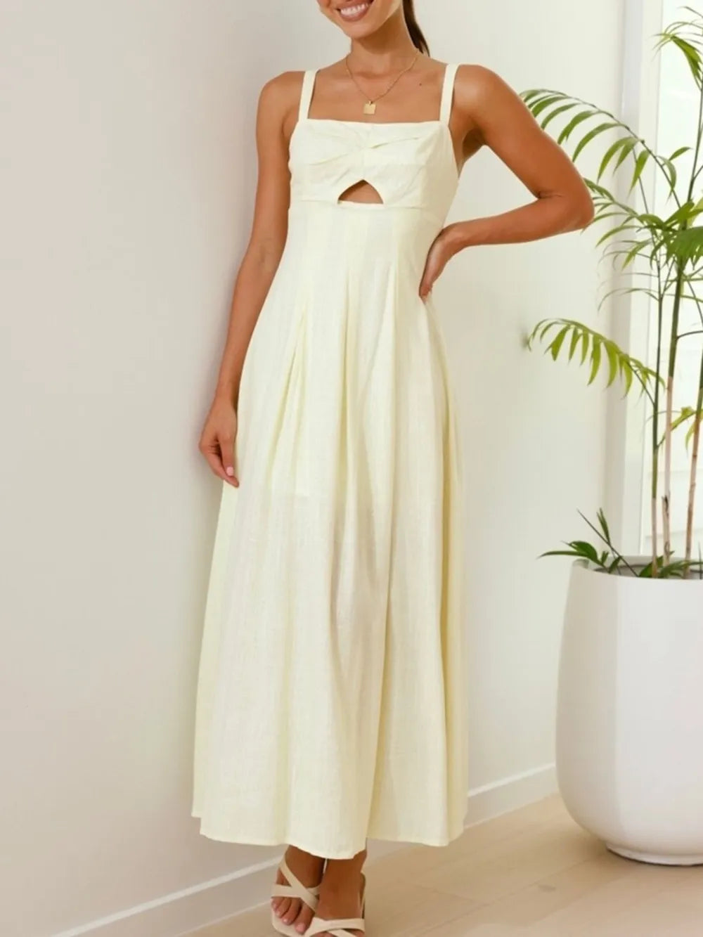 Buy Cutout Square Neck Cami Dress by Faz