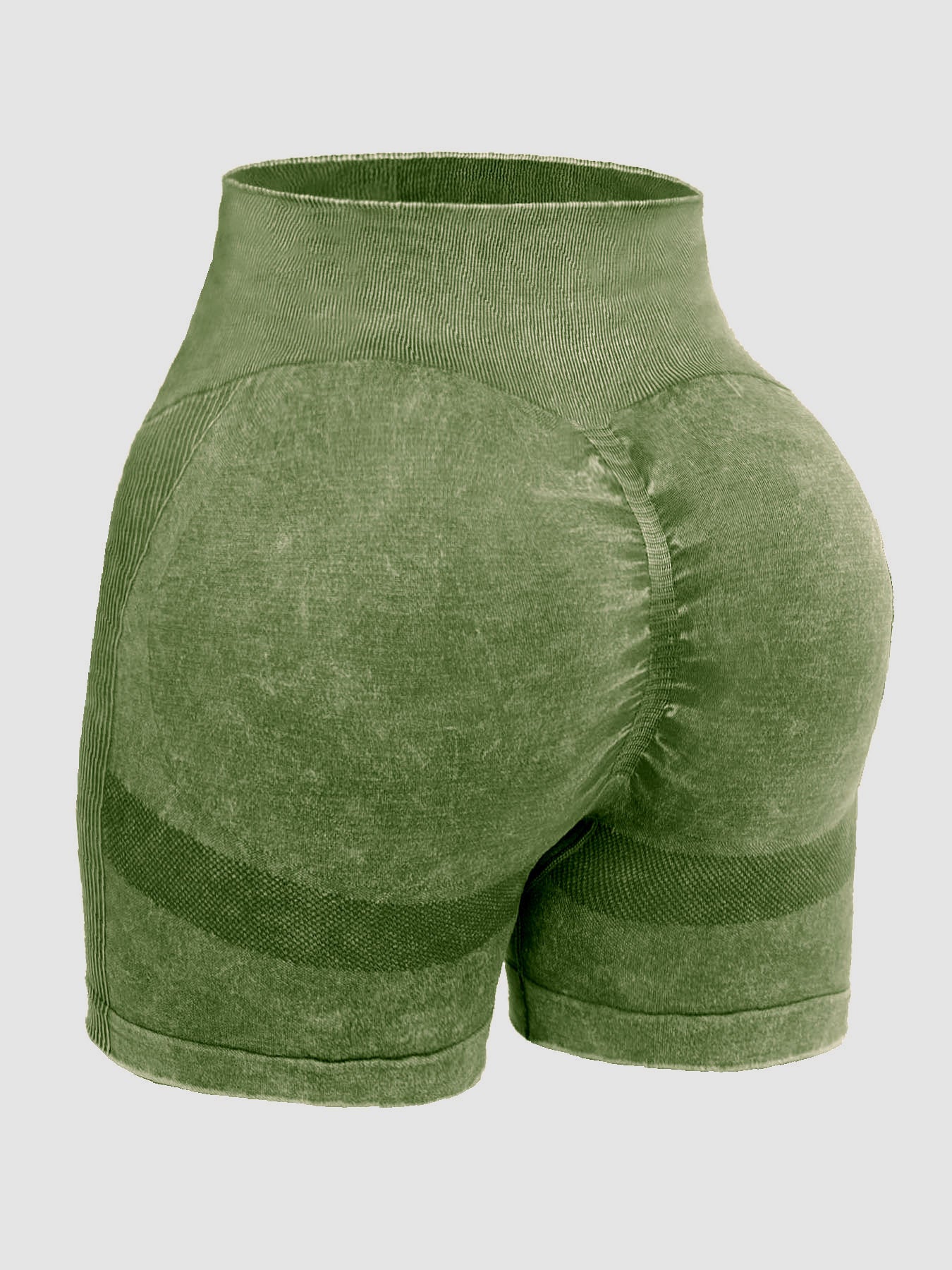 Buy Washed High Waist Active Shorts by Faz