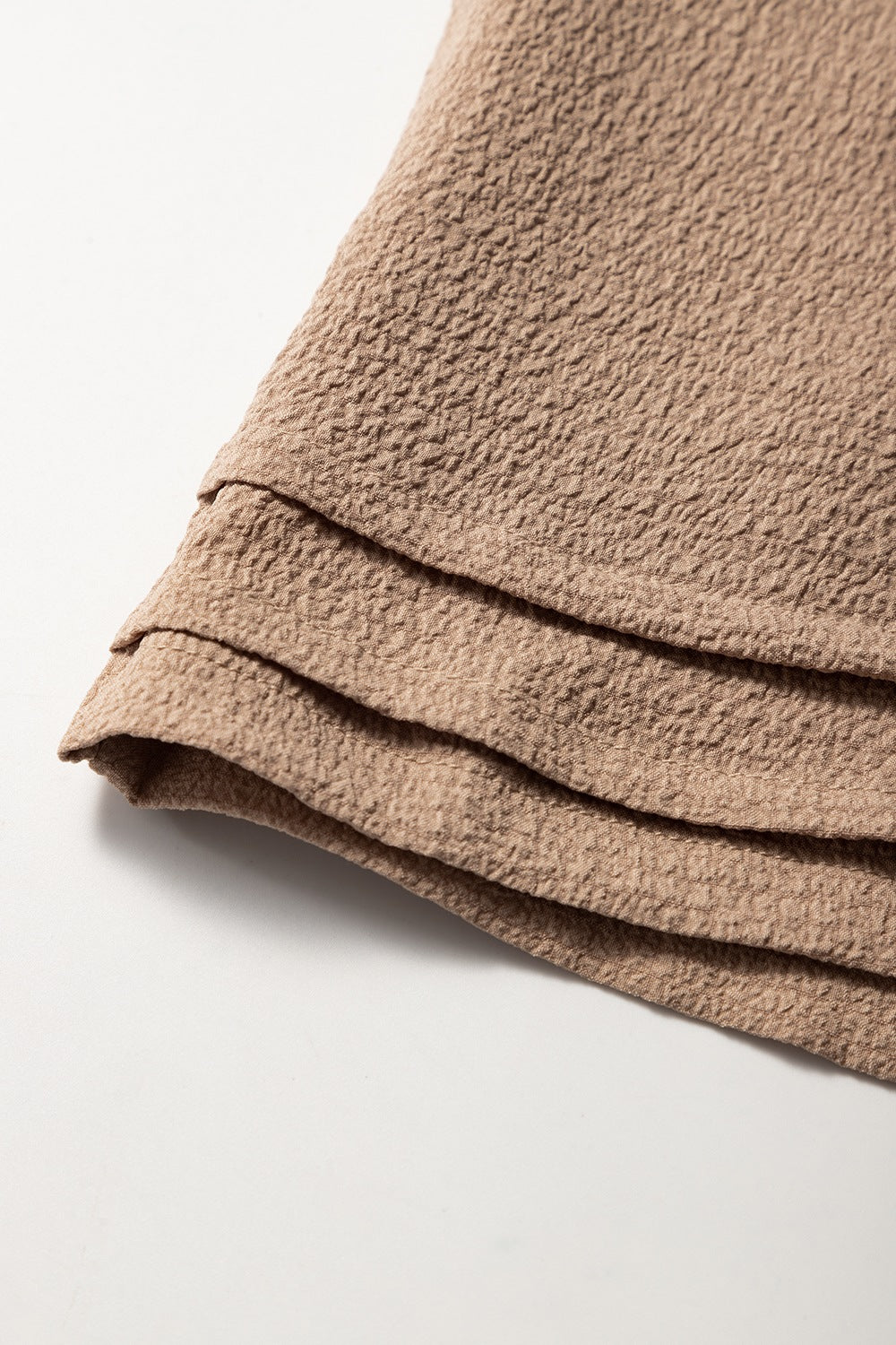 Buy Textured Tiered Edge High Waist Shorts by Faz