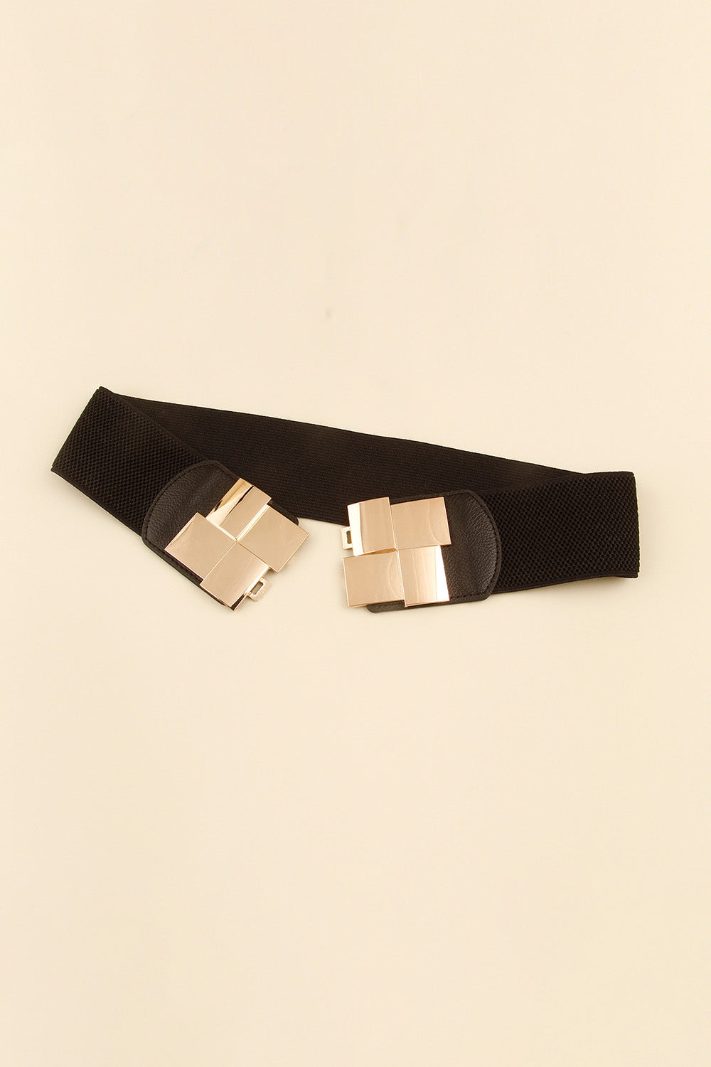 Buy Geometric Buckle Elastic Wide Belt by Faz