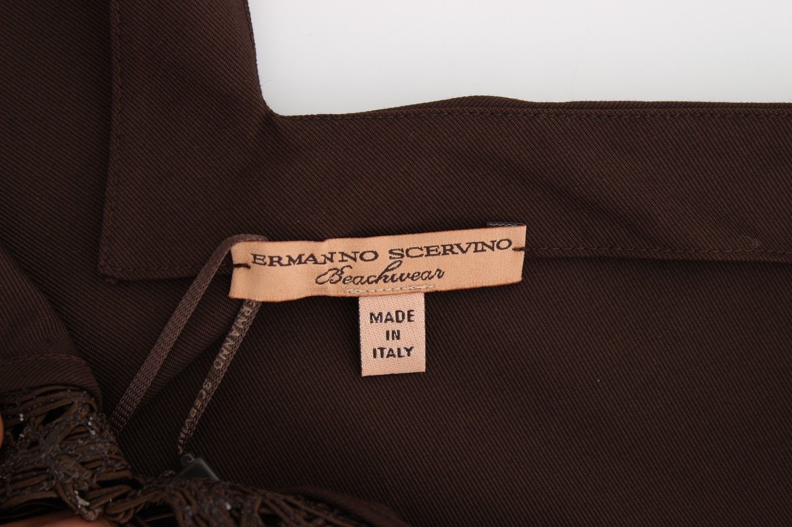 Buy Chic Brown Tunic Cotton Dress Top by Ermanno Scervino