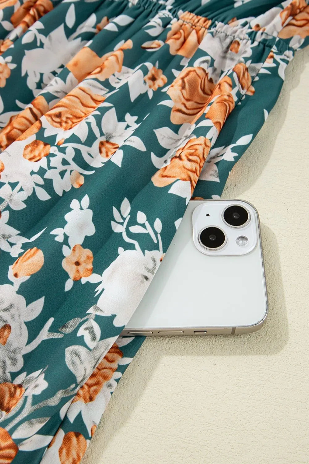 Buy Floral Print Trimmed V Neck Tie Waist Sleeveless Dress by Faz