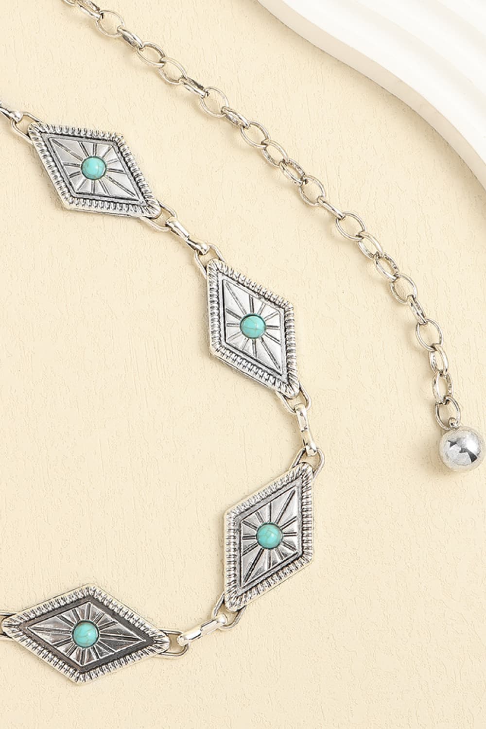 Buy Vintage Turquoise Alloy Belt by Faz