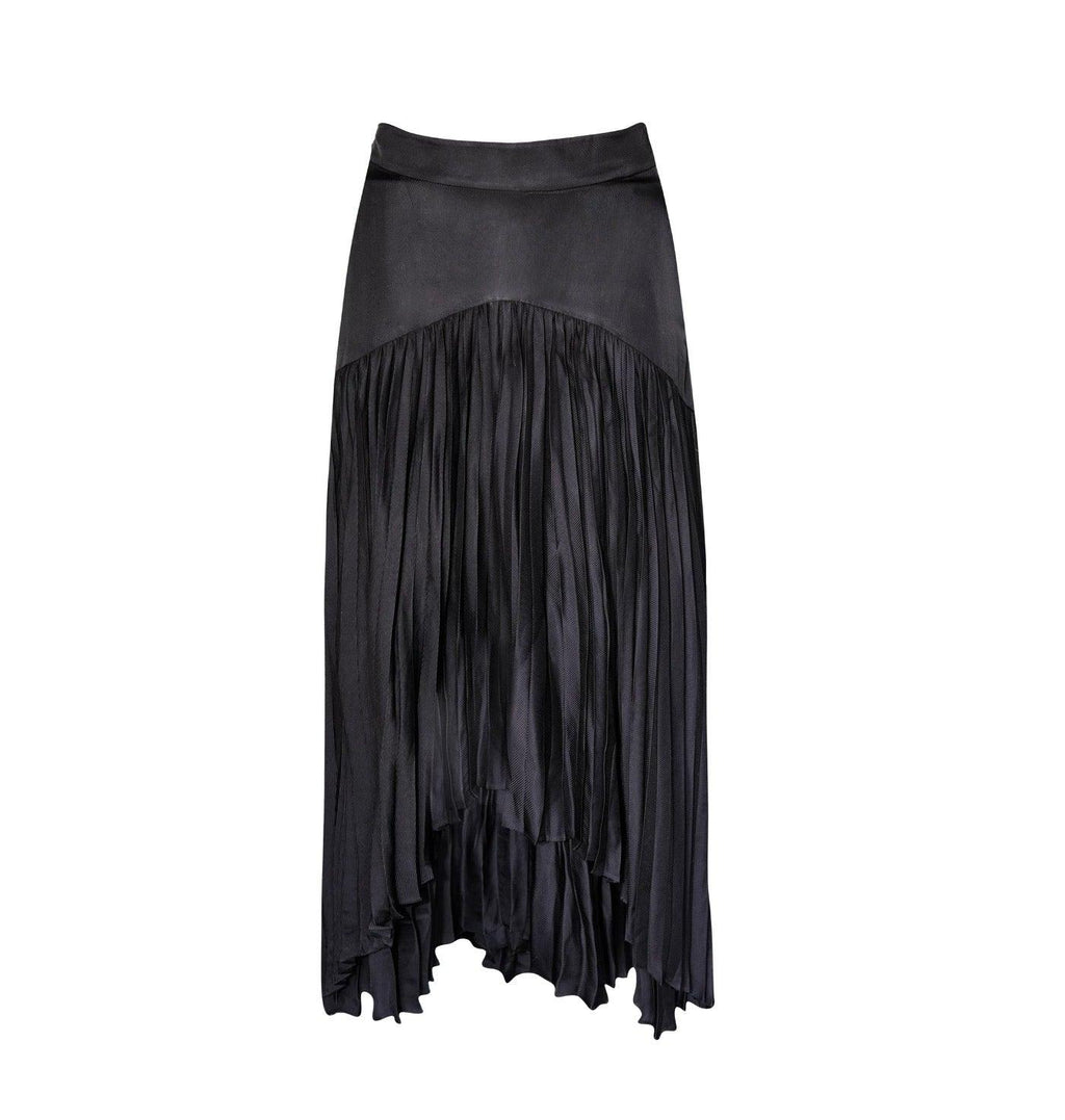 Buy Maryanne Black Pleated Skirt – Stylish Women’s Midi Skirt by Le Réussi®