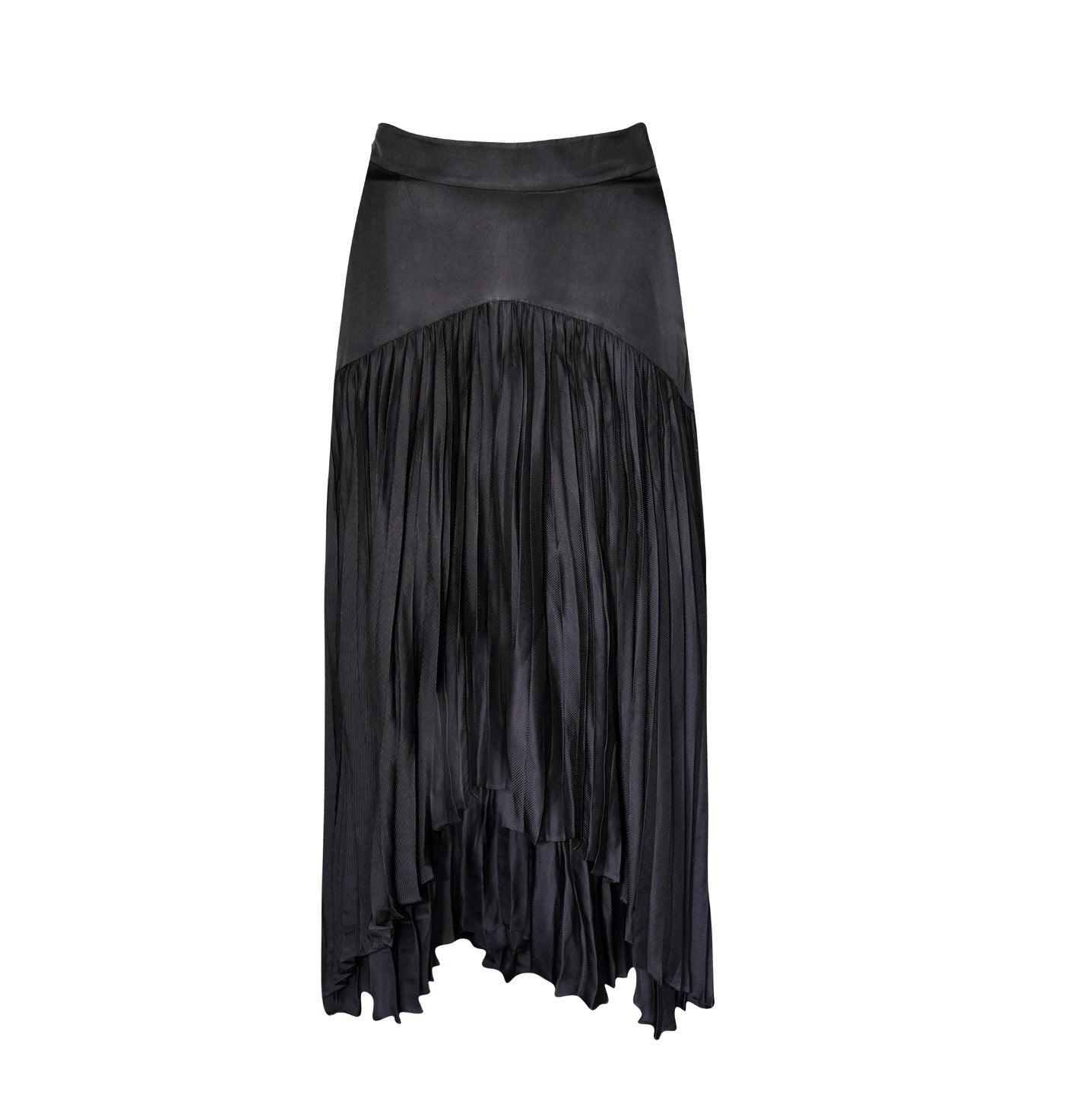 Buy Maryanne Black Pleated Skirt – Stylish Women’s Midi Skirt by Le Réussi®