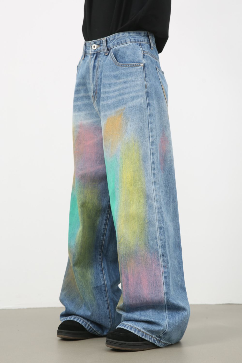 Buy Men's Contrast Wide Leg Jeans by Faz