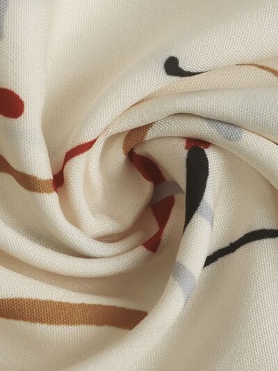 Buy Printed Collared Neck Short Sleeve Shirt by Perfee