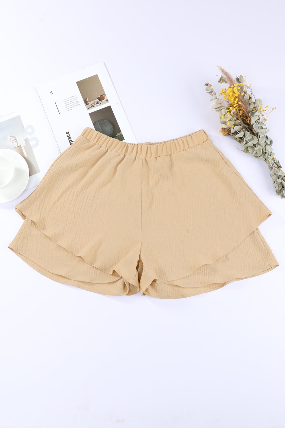 Buy Layered Elastic Waist Shorts by Faz