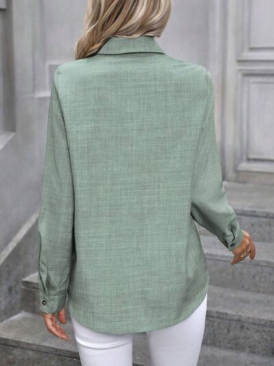 Buy Button Up Collared Neck Long Sleeve Shirt by A@X@E