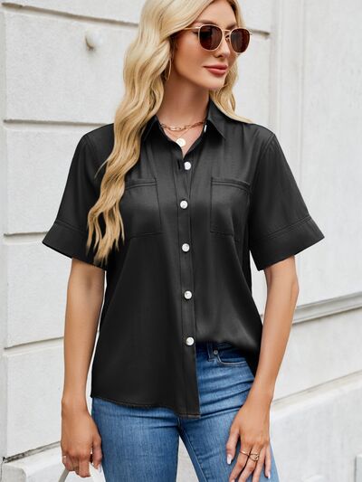 Buy Collared Neck Short Sleeve Shirt by Moni Wear