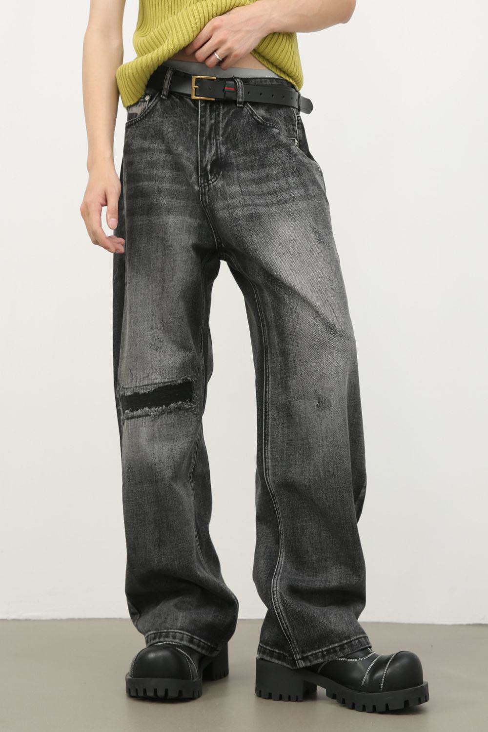 Buy Men's Distressed Jeans with Pockets by Faz