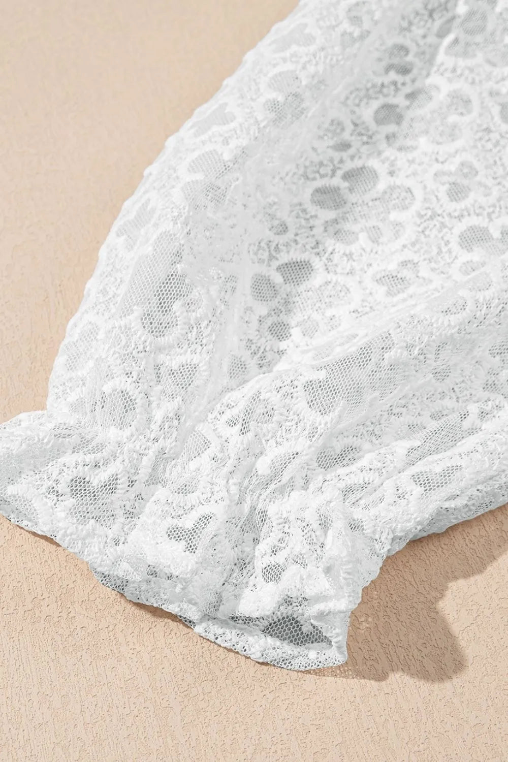 Buy Lace Puff Sleeve Empire Waist Mini Dress by Faz