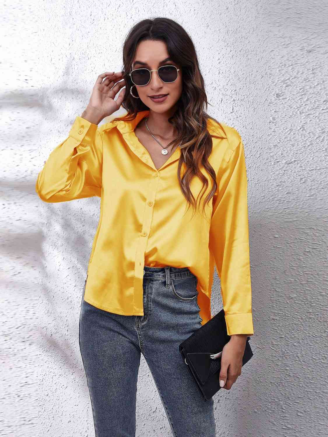 Buy Collared Neck Buttoned Long Sleeve Shirt by B&S