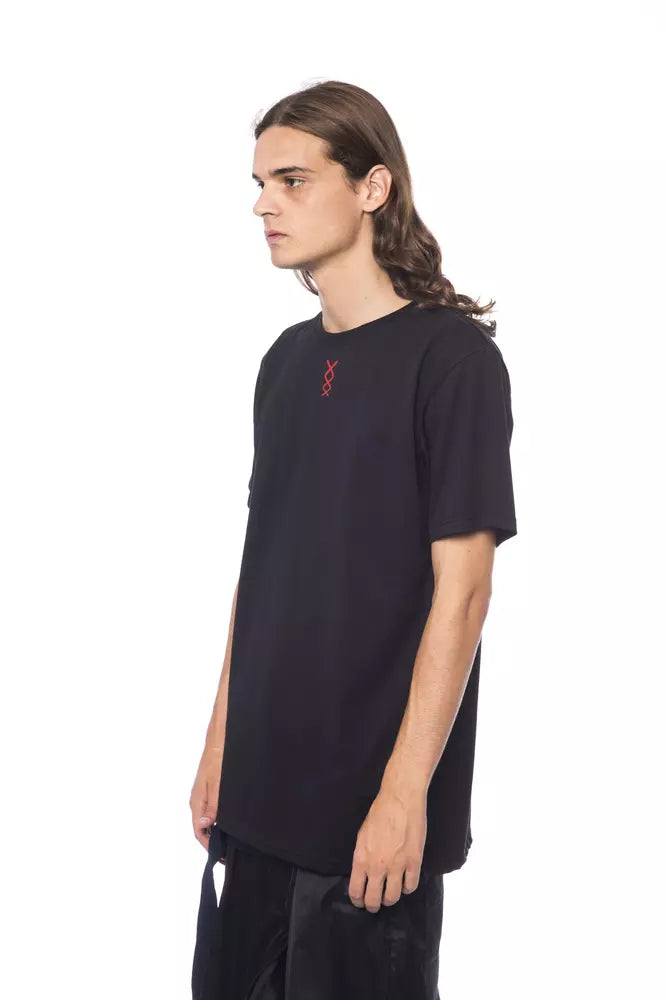 Black Cotton Men T-Shirt