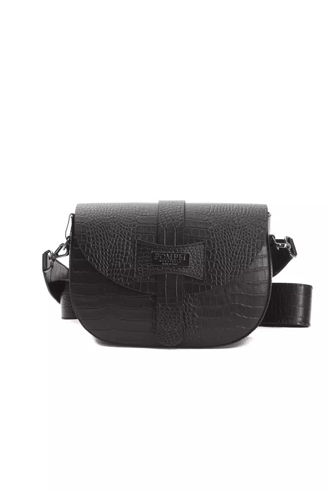 Black Leather Women Crossbody