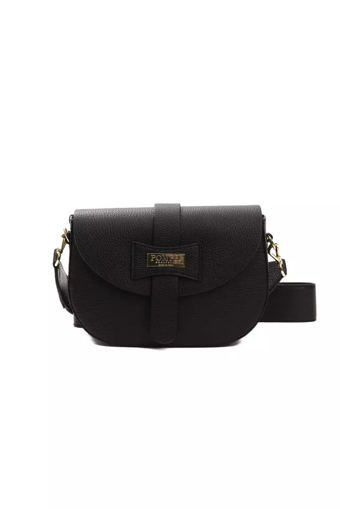 Buy Black Leather Women Crossbody Bag by Pompei Donatella