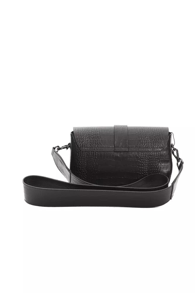 Buy Black Leather Women Crossbody Bag by Pompei Donatella