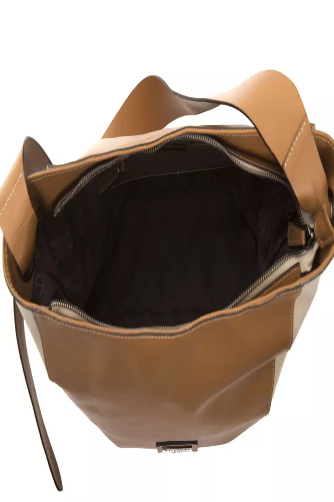 Buy Brown Leather Women Shoulder Bag by Pompei Donatella