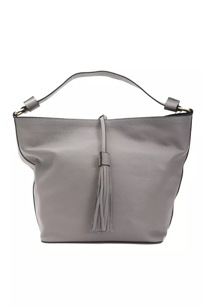 Buy Gray Leather Women Shoulder Bag by Pompei Donatella